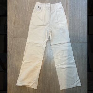 Princess Polly Zack Pants White, Size 4